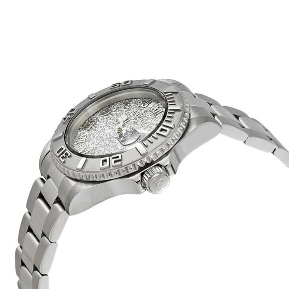 NWT Authentic Invicta Angel Silver Glitter Dial Stainless Steel Women's Watch - Picture 2 of 3